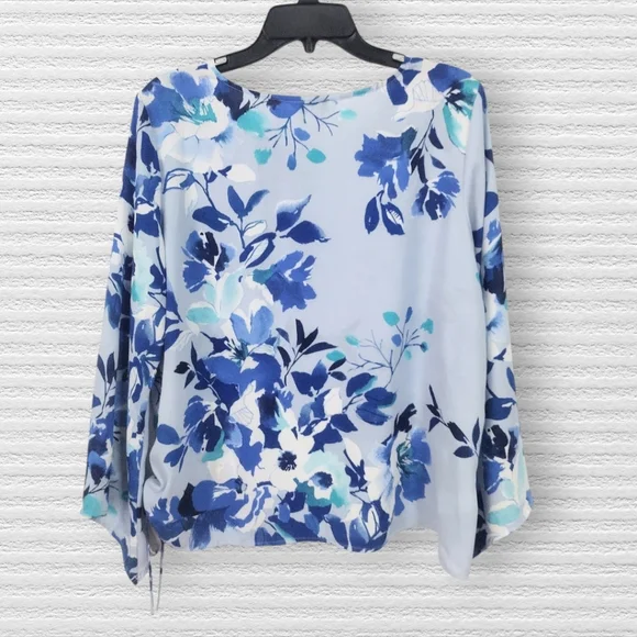 Counterparts Women's Blue Floral Blouse Size XL - Picture 2 of 6